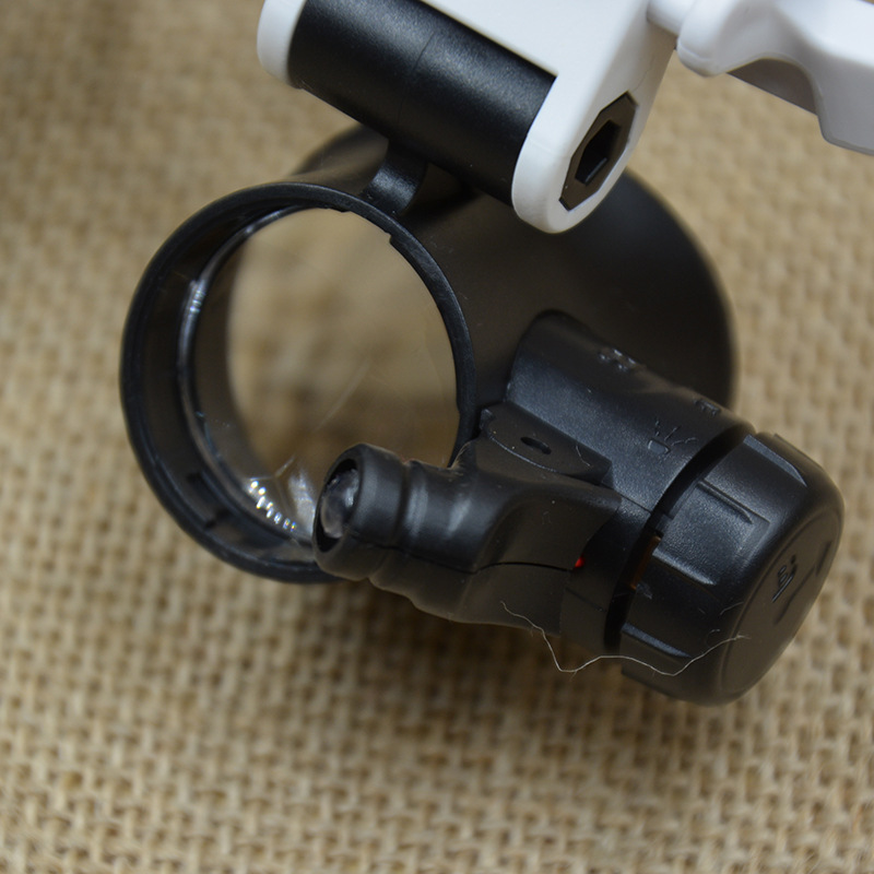 Three magnifications of head-mounted glasses, high-magnification mechanical watch repair, engraving, antique jewelry appraisal, LED light 9892H1 pic 29