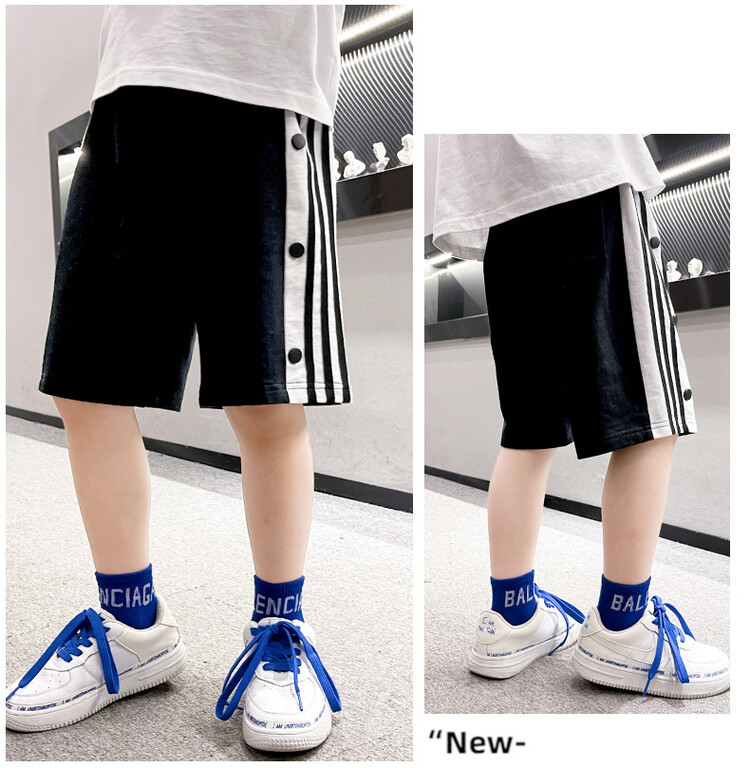 The 2022 new summer loose and stylish cotton capri shorts for boys are a trend of casual summer pants for middle-aged children pic 97