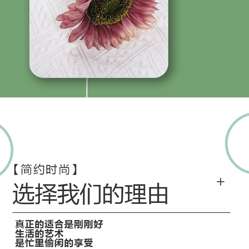 【】 New faux flower single sunflower, retro oil painting sunflower, home living room decoration, suitable for photography pic 9