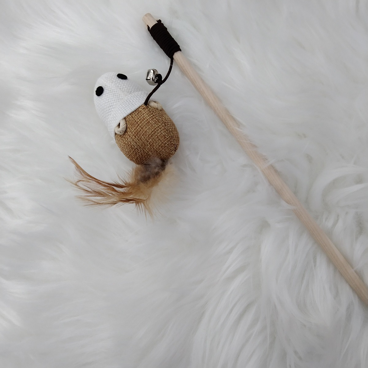Fun interactive pet toys to relieve boredom: cat teaser, feather mouse, bell cat teaser, pet cat teaser pic 3