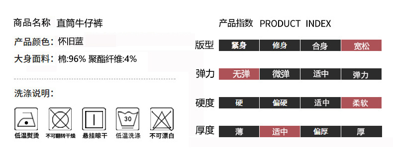 High-waisted straight-leg jeans for women, Spring 2023 new style, loose, slimming, drape, retro and nostalgic, floor-length wide-leg pants pic 12