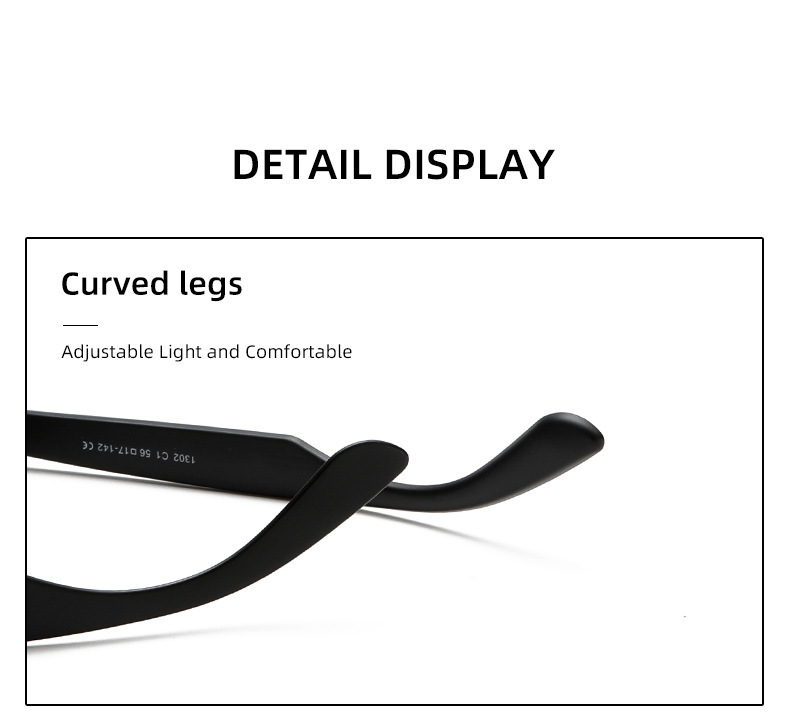 跨境新款 男士太阳镜 F1302欧美一体时尚大框偏光镜 户外运动墨镜详情6