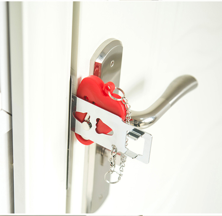 Home door locks, top door devices for going out, door blocking devices, anti-theft locks, temporary door stops pic 16