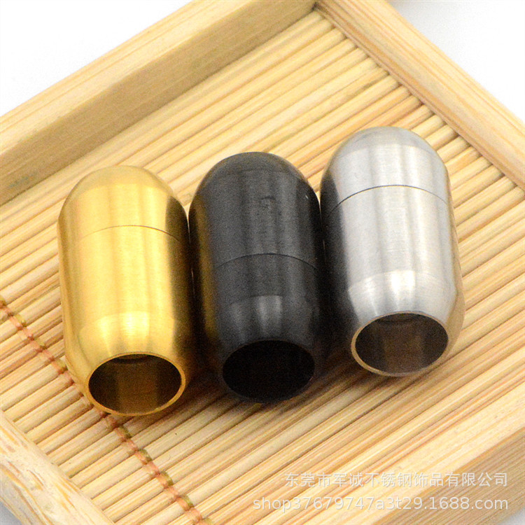 不锈钢磁铁扣编绳皮绳手链龙鳞绳连接扣头diy饰品配件手绳收尾扣详情4