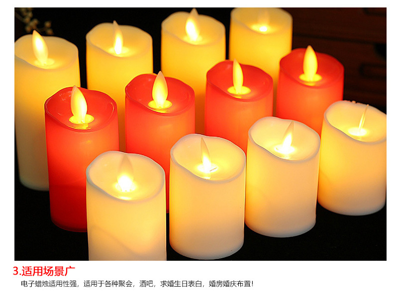 厂家批发LED电子蜡烛灯摇摆晃动仿真假蜡烛酒吧婚庆餐厅引路照明详情6