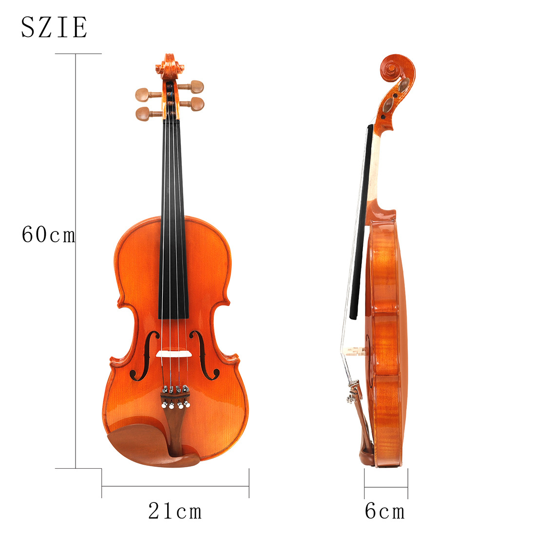 Wholesale handmade maple violin AV-609 natural tiger-patterned jujube wood violin for children and adults 4/4 popular violin pic 2