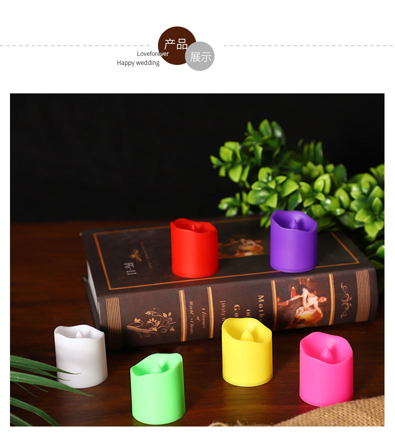 Factory direct sales of wave-mouth led electronic candles, creative birthday party decorations, Halloween candle lights wholesale pic 8