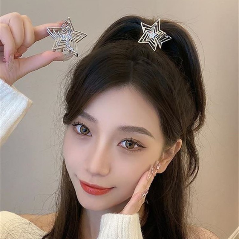 星星发夹y2k多巴胺卡子女儿童配饰头饰bb刘海夹五角星鸭嘴夹批发详情20