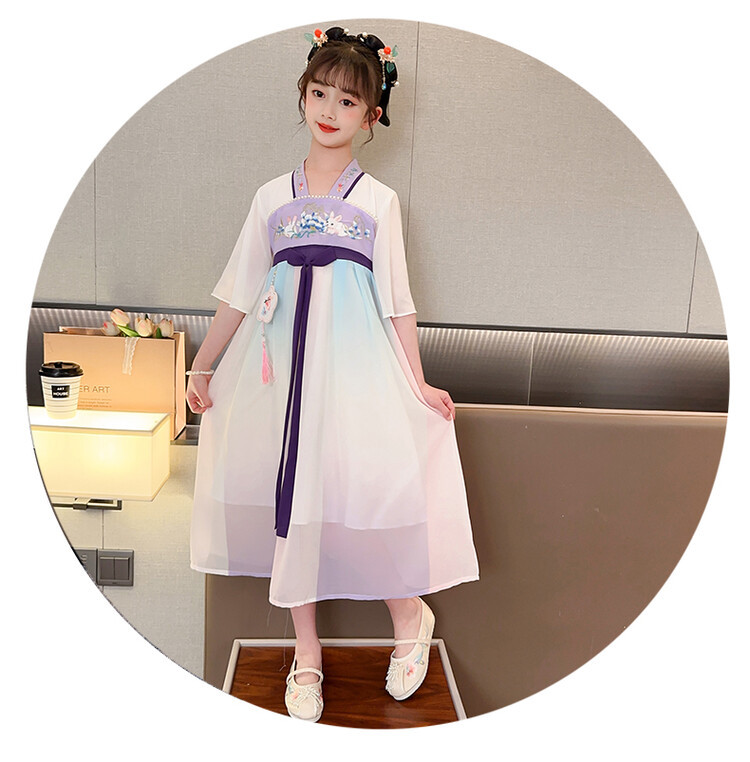 汉服女童春薄款中国风襦裙连衣裙古装超仙春季小女孩儿童唐装批发详情39