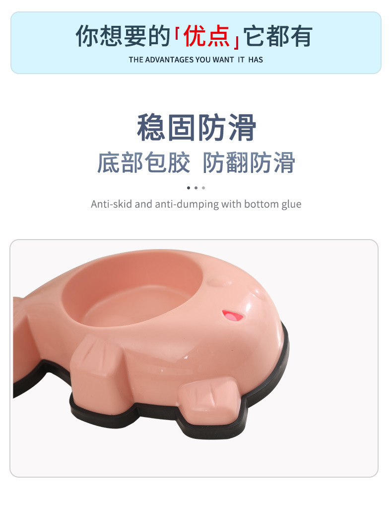 Wholesale of new cat bowls, dog bowls, Teddy Corgi fish mouth-shaped rice bowls, water bowls, candy-colored feeders and pet bowls pic 2