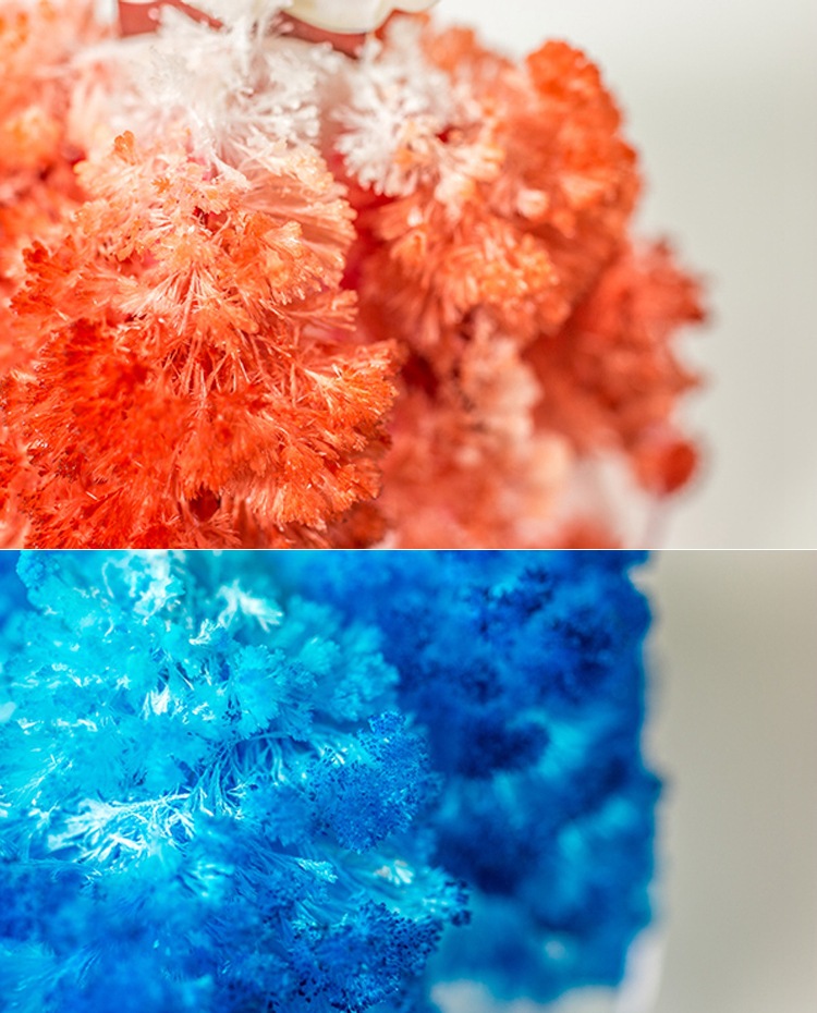 Magical Christmas tree, paper tree in bloom, creative desktop, stress-relieving gift, toy, laboratory handmade pic 6