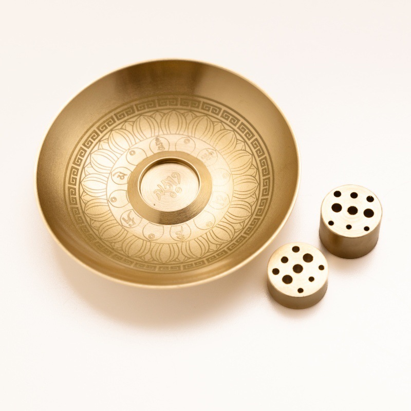 Wholesale brass nine-hole incense sticks, gourd incense sticks, wire incense sticks, incense burner incense holders, sandalwood incense bases, agarwood multi-hole household incense trays pic 4