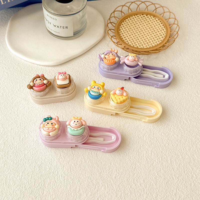 One-piece drawer-type contact lens case, beauty contact lens companion box, cute care box, compact and portable CT35 pic 7