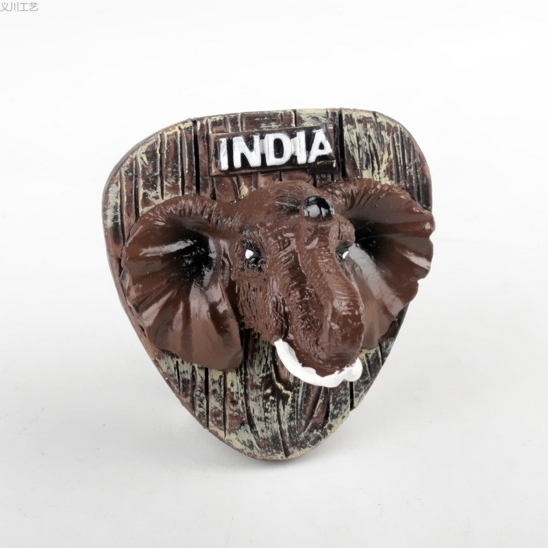 现货3D彩绘树脂冰箱贴印度大象立体树脂冰箱贴创意树脂冰箱贴批发详情4