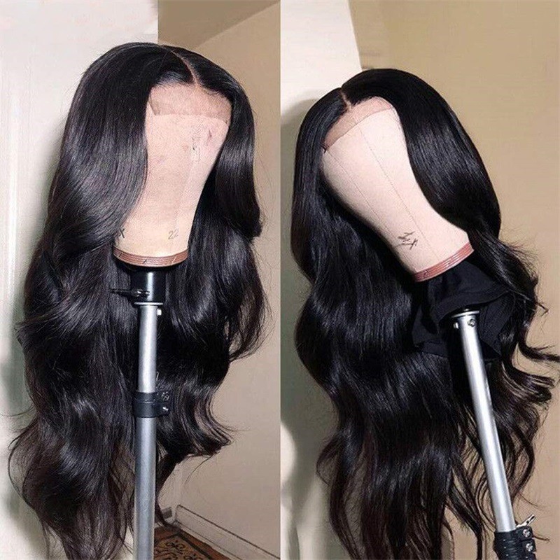Female Amazon European and American mid-parted wavy long curly hair front lace full head wig manufacturer wholesale wigs pic 6