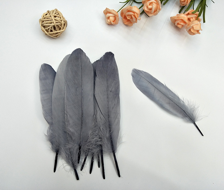 High-quality goose feathers, hard and fluffy, wholesale in stock, DIY colorful feathers, wedding decoration materials, white goose feathers pic 28