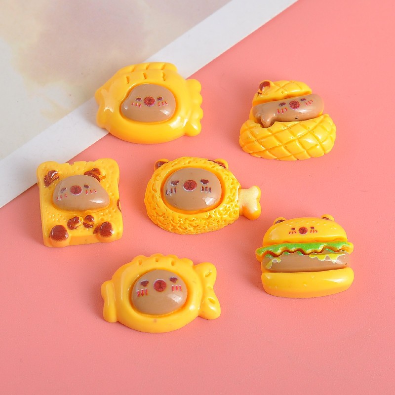 New diy small accessories for food and play refrigerator stickers, versatile resin accessories, fashionable cartoon and cute stickers pic 38