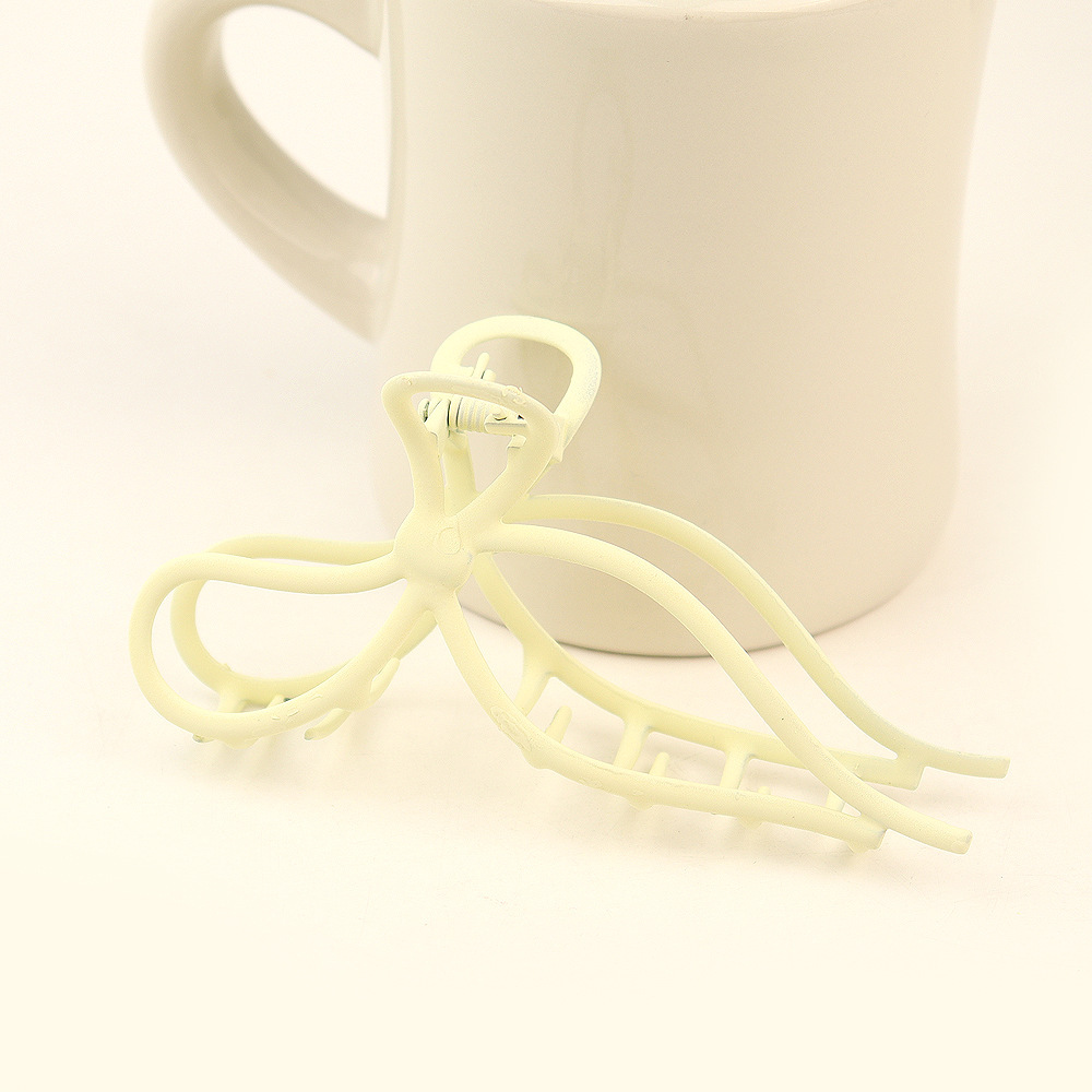 2023夏季新款高级感磨砂镂空蝴蝶结抓夹后脑勺鲨鱼夹头饰厂家批发详情5