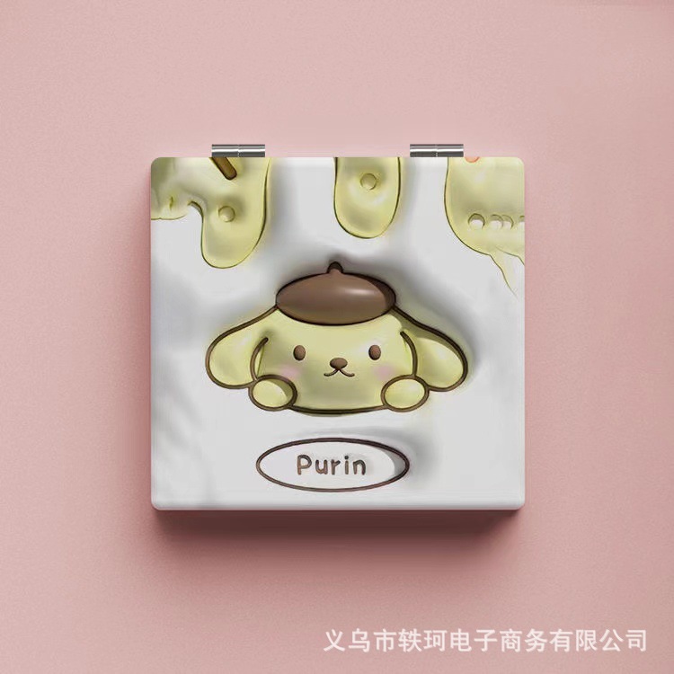 玉桂狗库洛米小镜子新款化妆镜便携随身折叠镜学生宿舍补妆镜可爱详情9