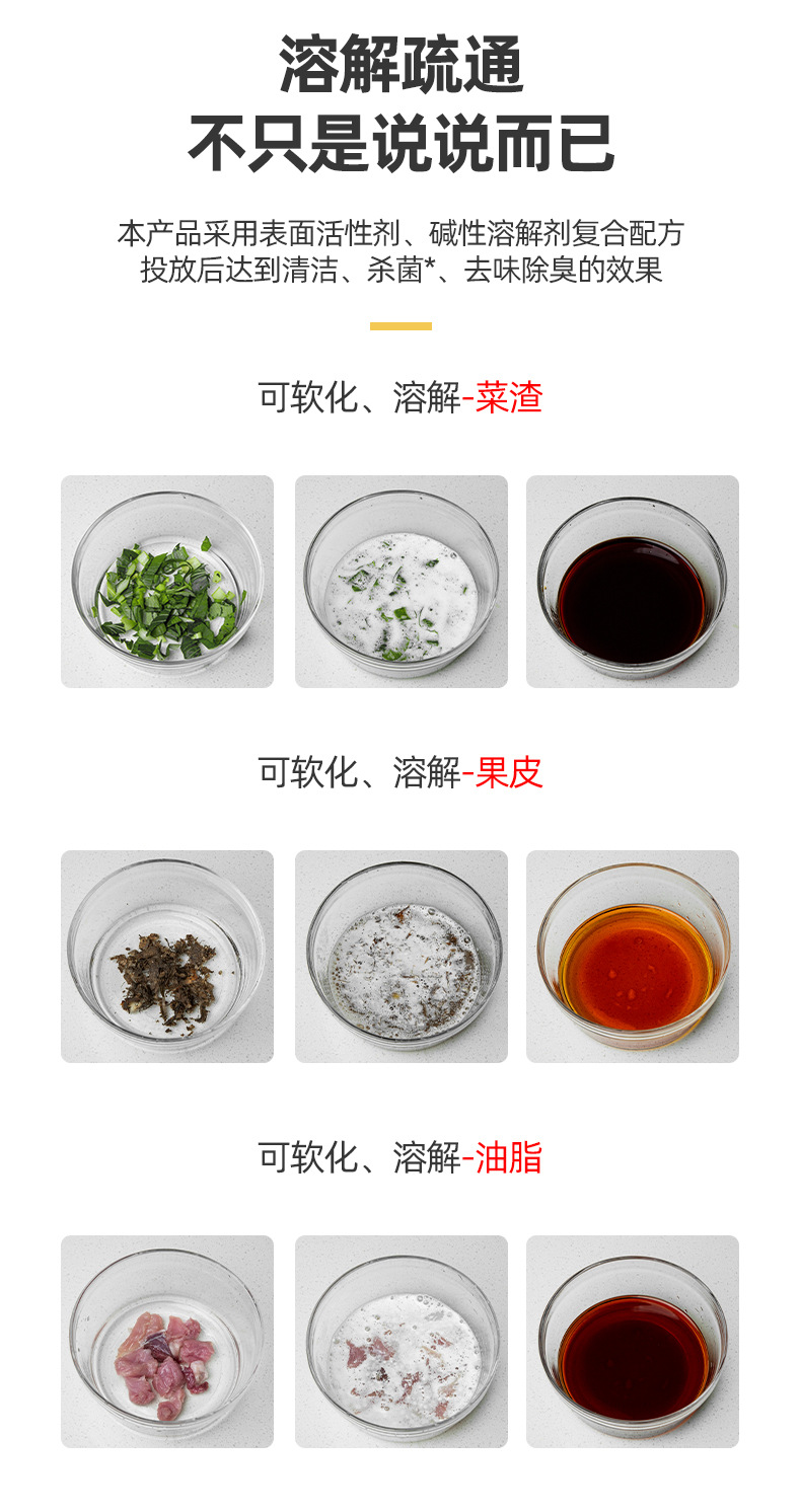 批发管道疏通剂强力通卫生间马桶地漏厨房下水道油污堵塞厕所除臭详情6