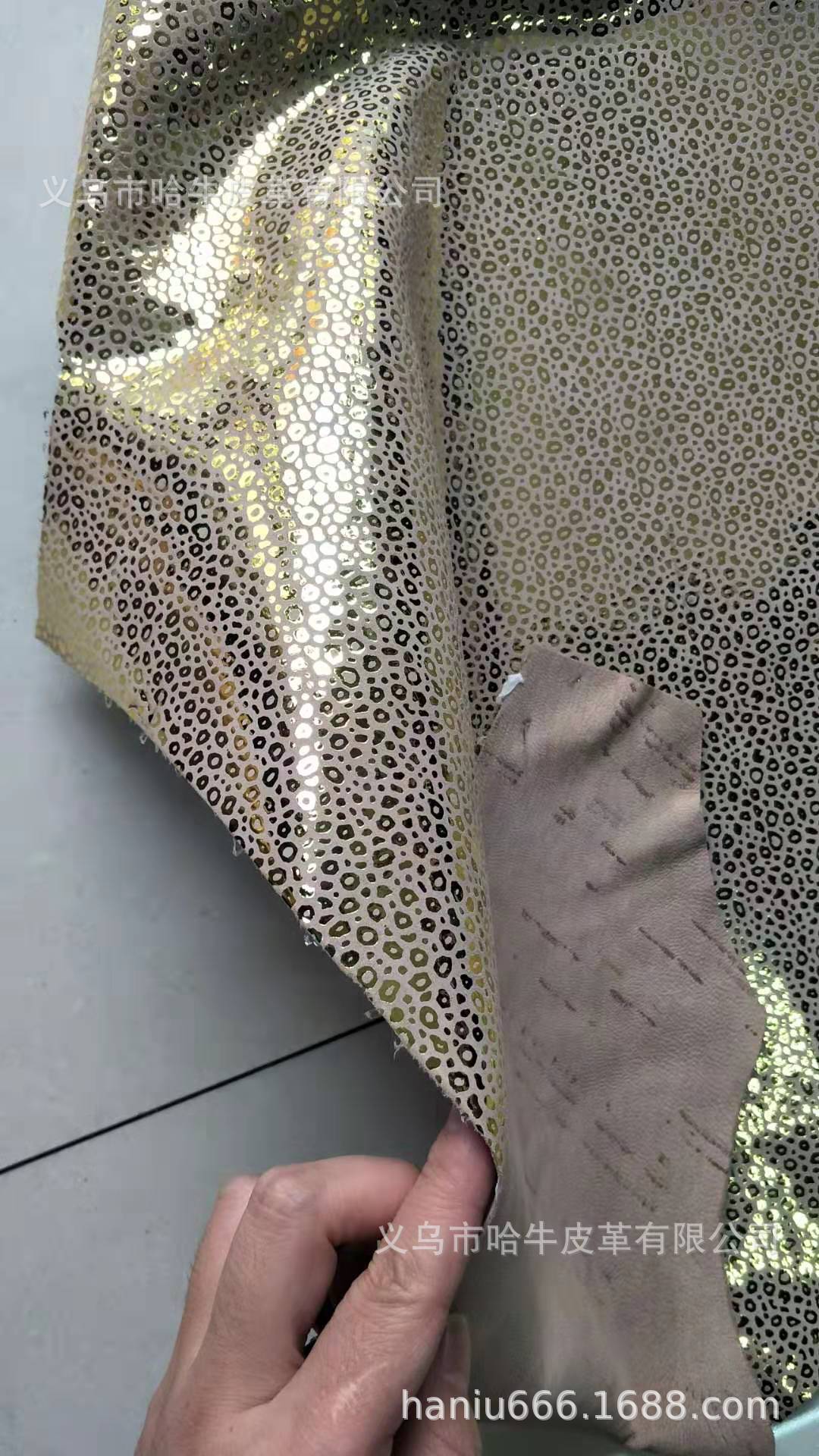Hainiu genuine leather top layer gold-plated cashmere gold, thickness 0.8, color custom-made style pic 7