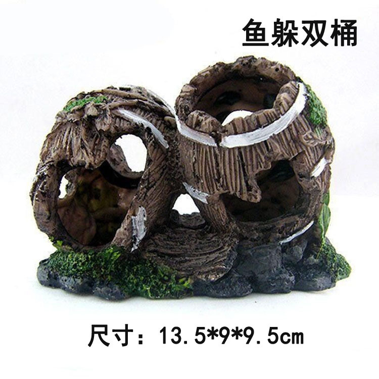 Fish tank landscape decoration, submarine shelter bucket, aquarium decoration, resin ornaments, breeding cave, fish and shrimp shelter house pic 14