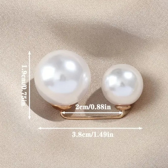 厂家批发裙子收腰扣防走光珍珠装饰胸针固定衣服松紧腰改小神奇详情5