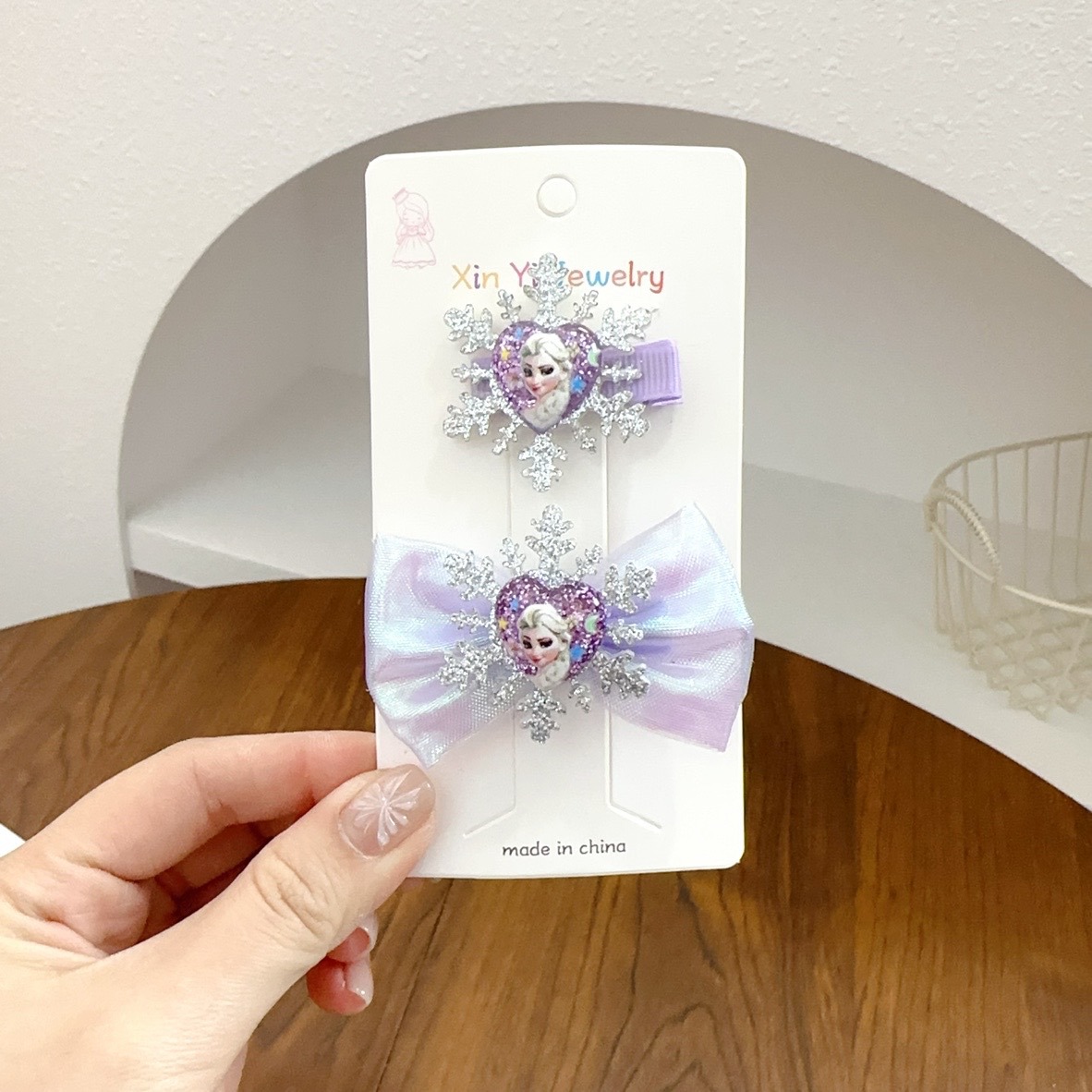 冰雪奇缘儿童发夹韩国公主发饰可爱艾莎公主假发辫儿童对夹发饰详情17