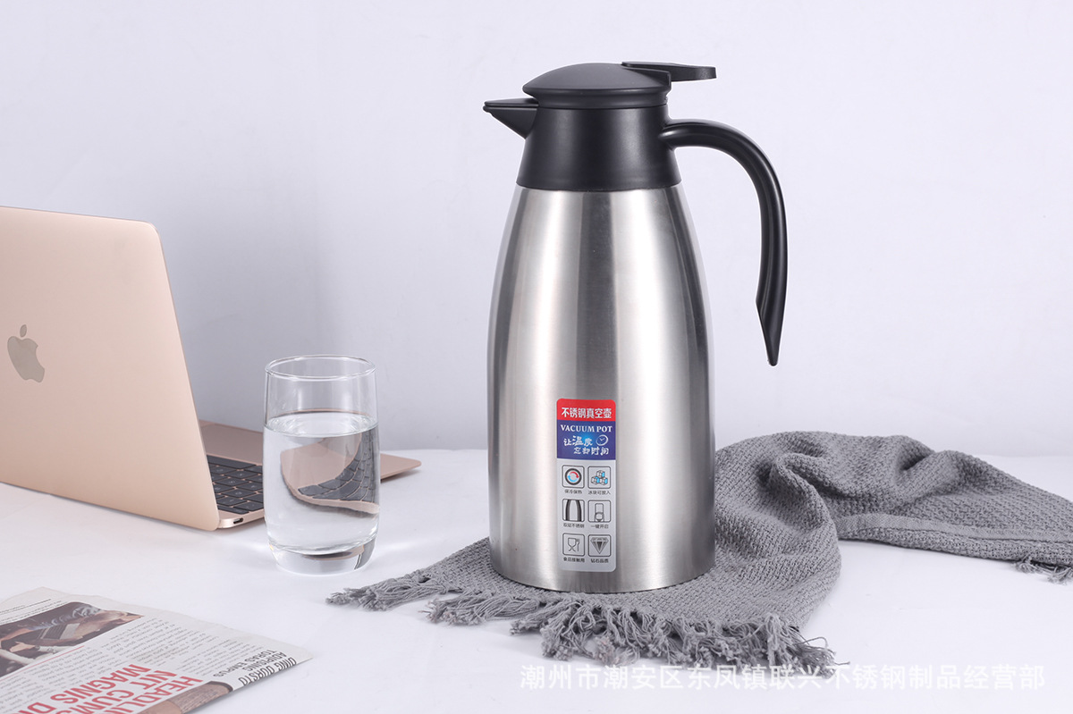 304不锈钢真空保温壶欧式家用热水壶咖啡壶2L商用礼品可印LOGO详情13