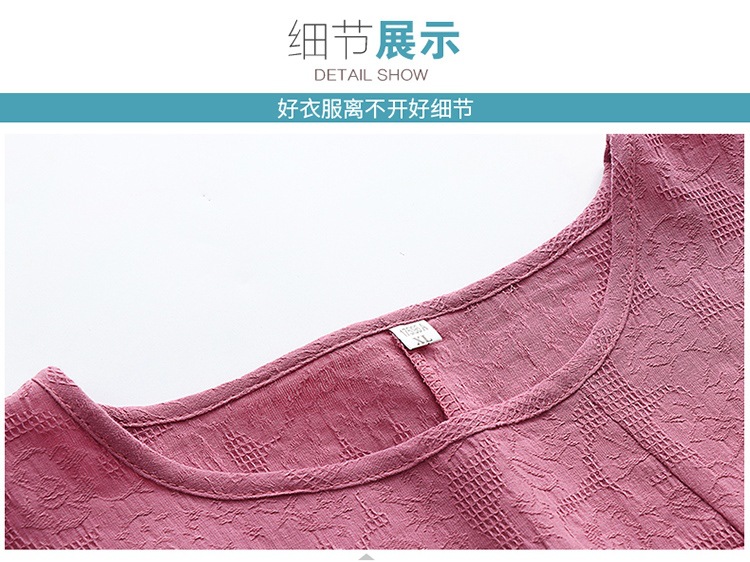 Summer clothing sets for middle-aged and elderly people, cotton and linen, short-sleeved for grandmothers and mothers, summer pure cotton T-shirts, clothes for the elderly and grandmothers pic 22