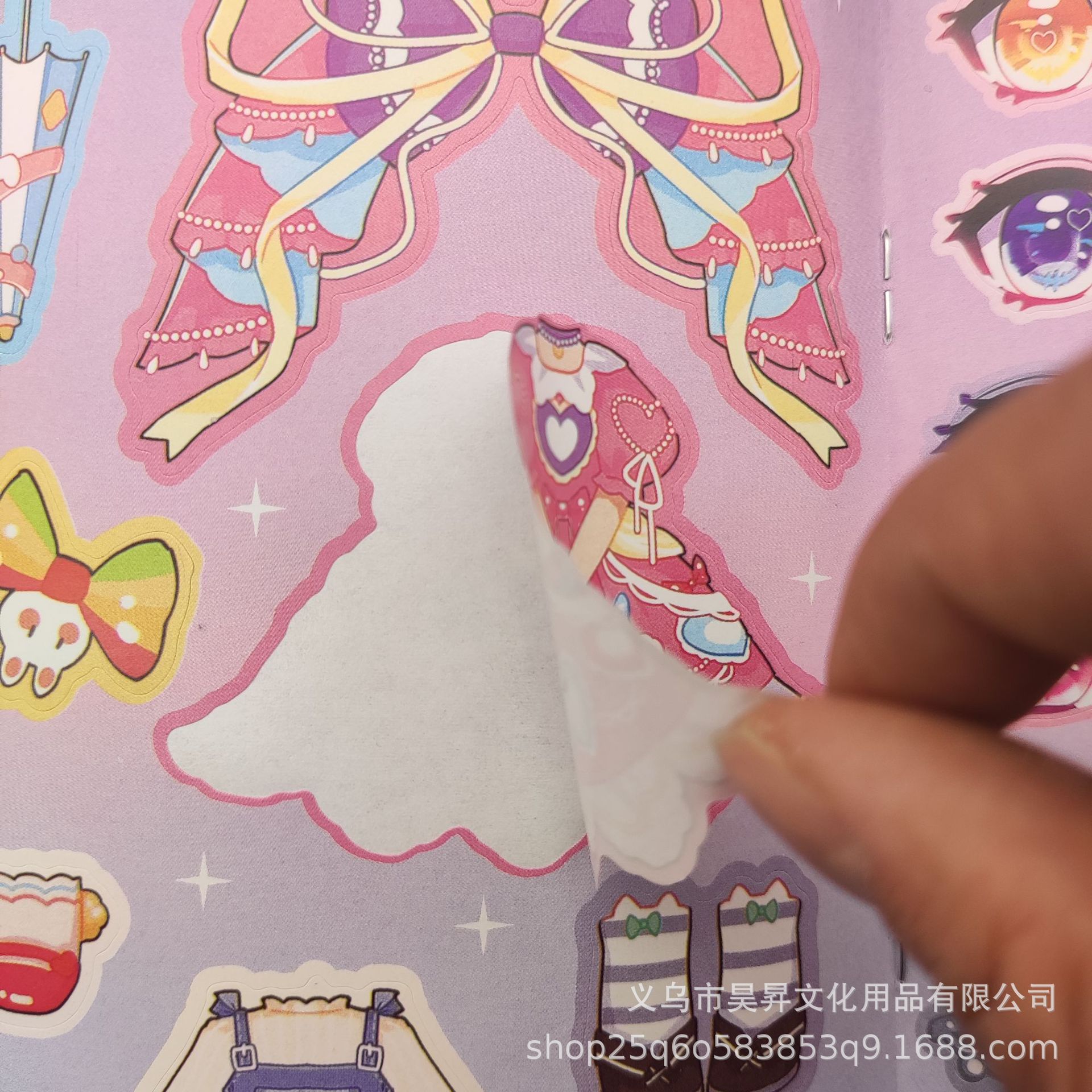 三合一盒装换装贴纸小鹿场景化妆造景贴纸 12入diy手工制作安静书详情11