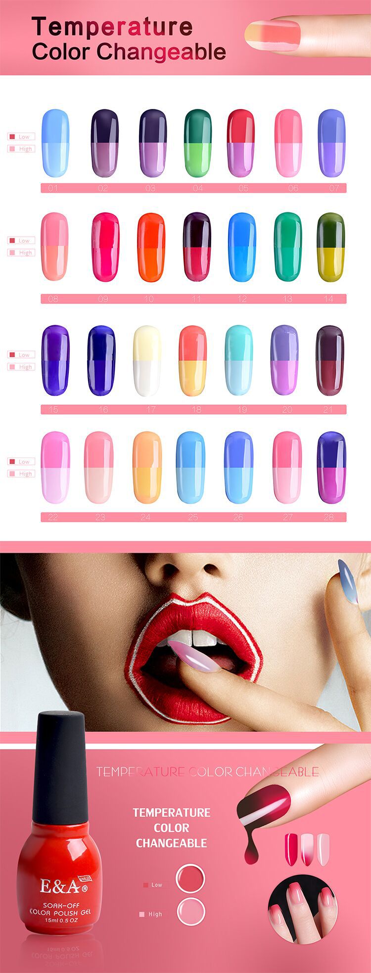 E&A Nail Polish Gel brand, Yanchang Barbie Gel, temperature-adjustable gel manufacturer wholesale 8ml nails, exclusively for export pic 7