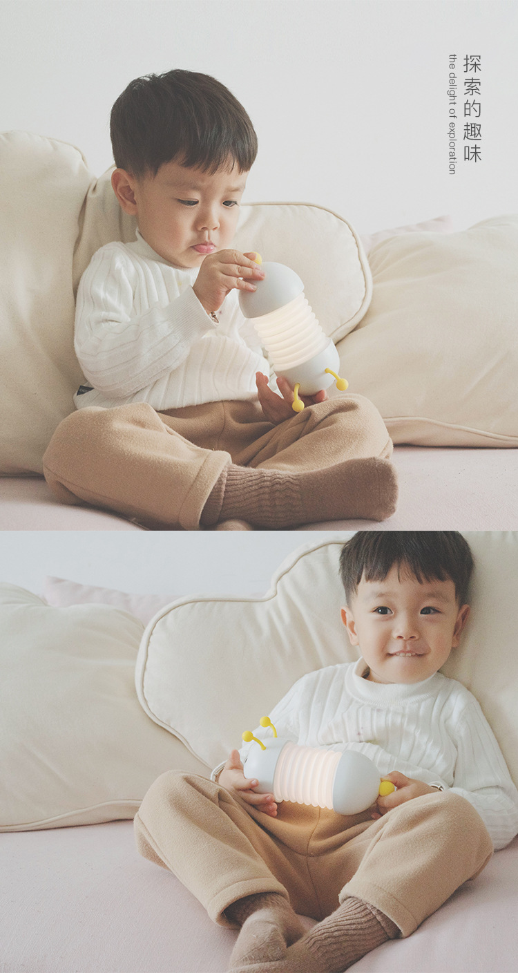 Cute caterpillar night light led usb small night light, home bedside small night light, student dormitory wake-up light pic 8