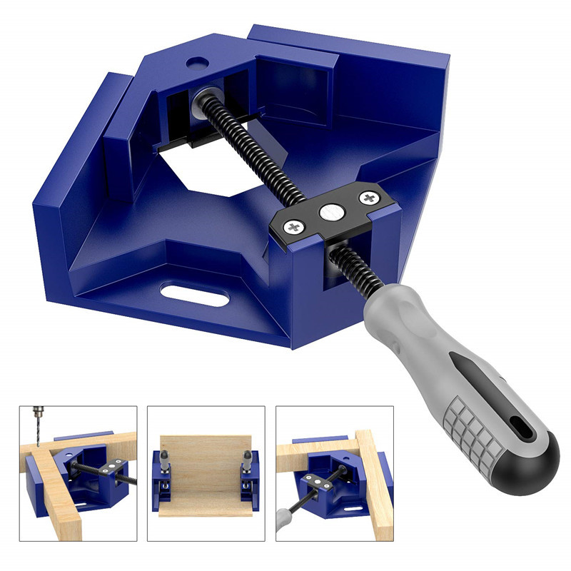 90-degree aluminum alloy single handle woodworking right-angle clamp, Angle clamp, woodworking tools, woodworking clamp pic 8