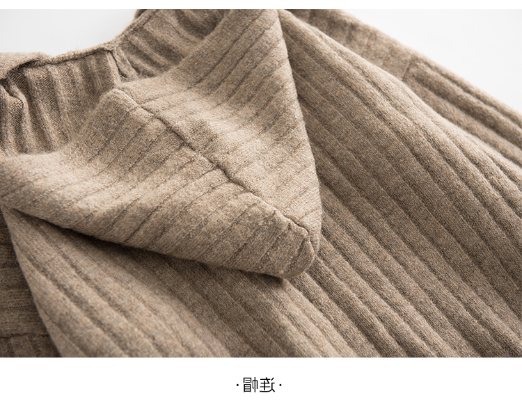 卫衣裙女秋冬连帽加厚长款毛衣裙过膝大衣内搭打底针织连衣裙宽松详情6