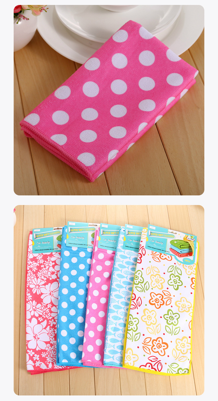 Fine fiber rags, dishcloths, household kitchen towels, housework cleaning, degreasing, table cleaning, glass cleaning, car cleaning cloths pic 10