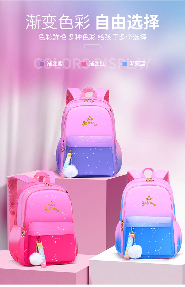 Korean version schoolbag for primary school 1-3-6 grade cute princess children backpack for girls lightweight factory wholesale pic 4