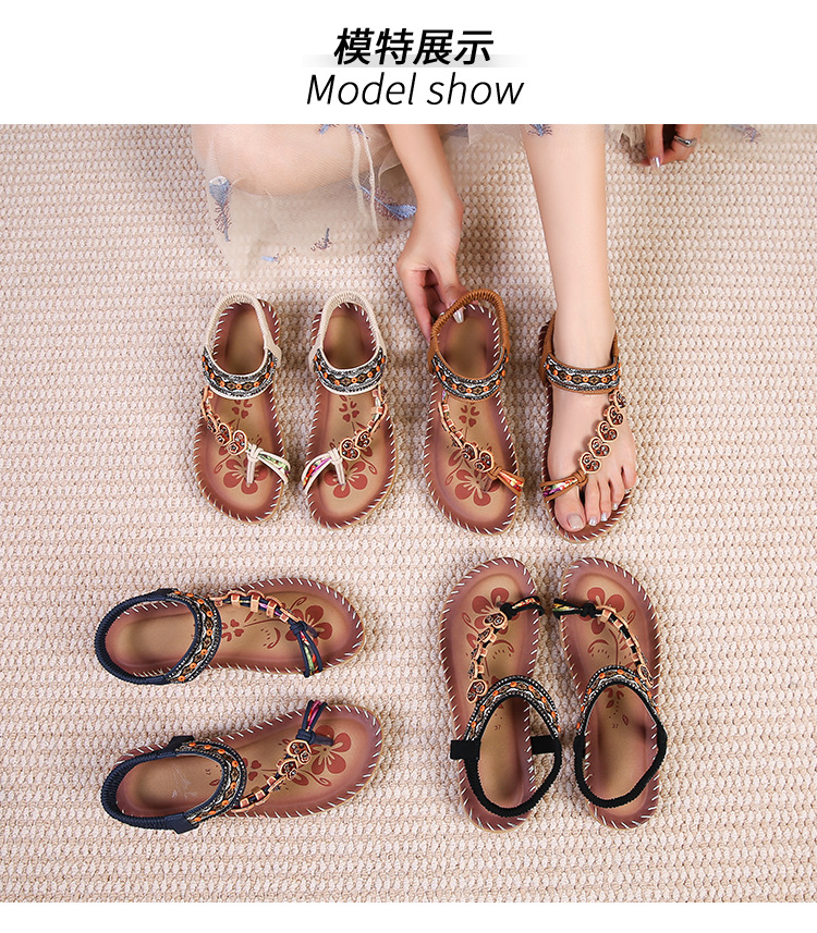 2024跨境凉鞋女夏2024水钻晚风平底圆头夹脚露趾凉鞋女详情8