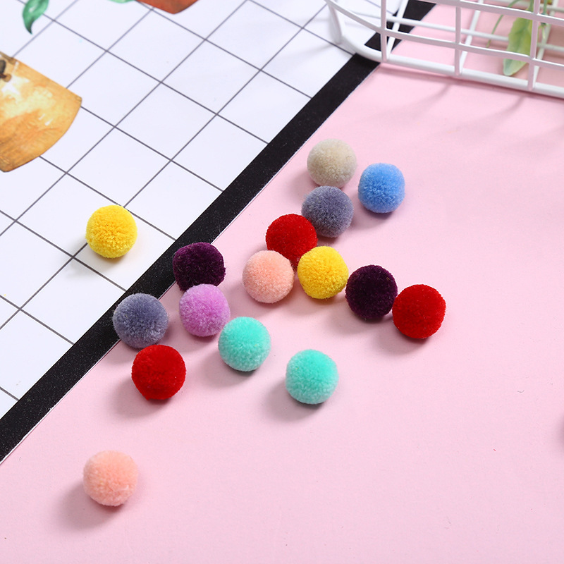 批发涤纶开司米毛线毛绒球现货2cm修圆球毛毛球帽子服装饰品配饰详情3