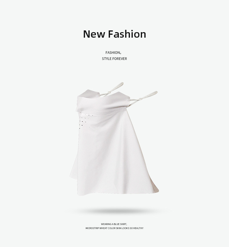 防晒面罩全脸防紫外线女夏天护颈冰丝脸罩开车遮阳面纱口罩一体款详情8