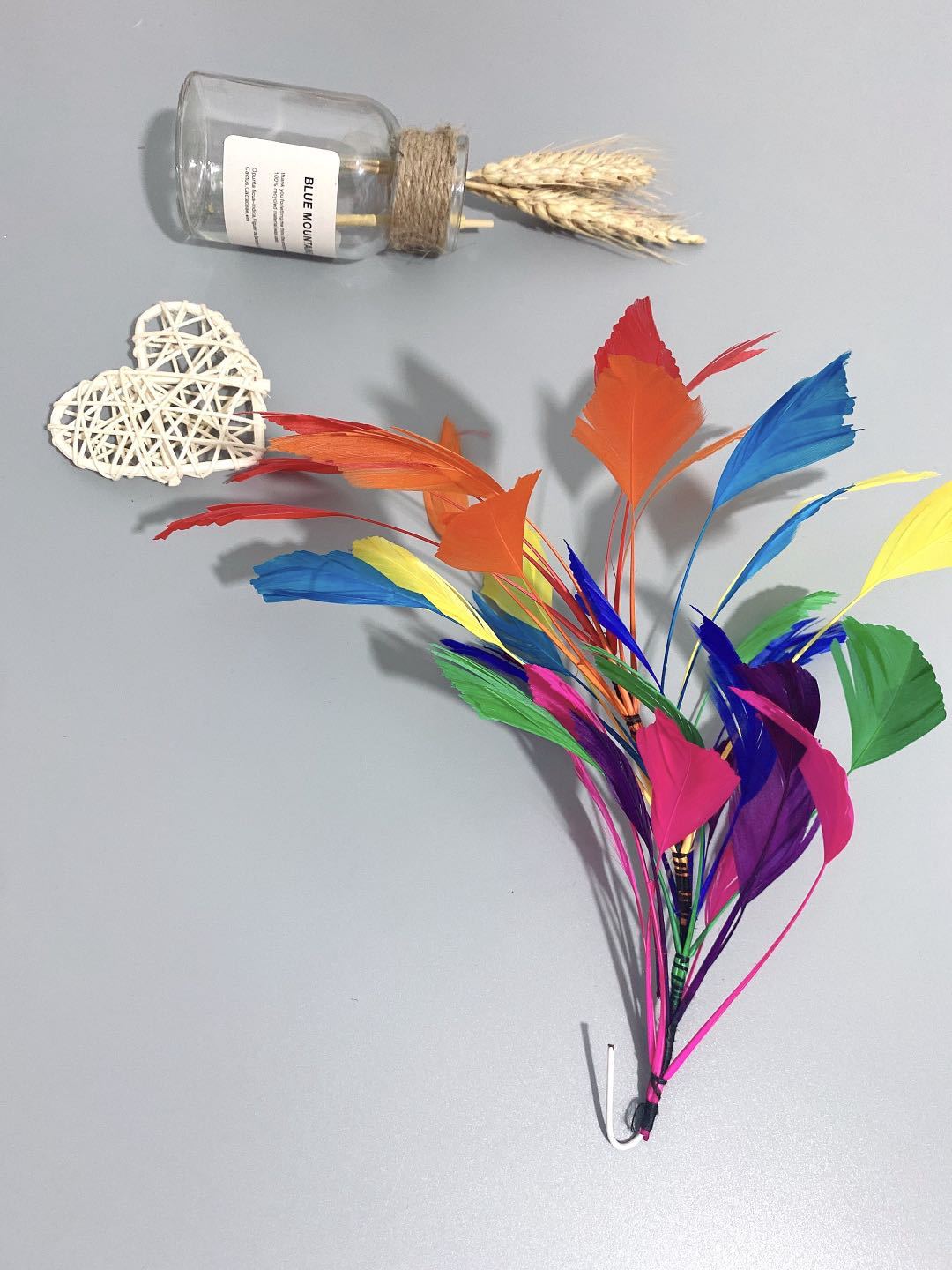 The manufacturer supplies DIY feather wire flower headwear, clothing accessories, stage performance decorations, and colorful feather corsages pic 21