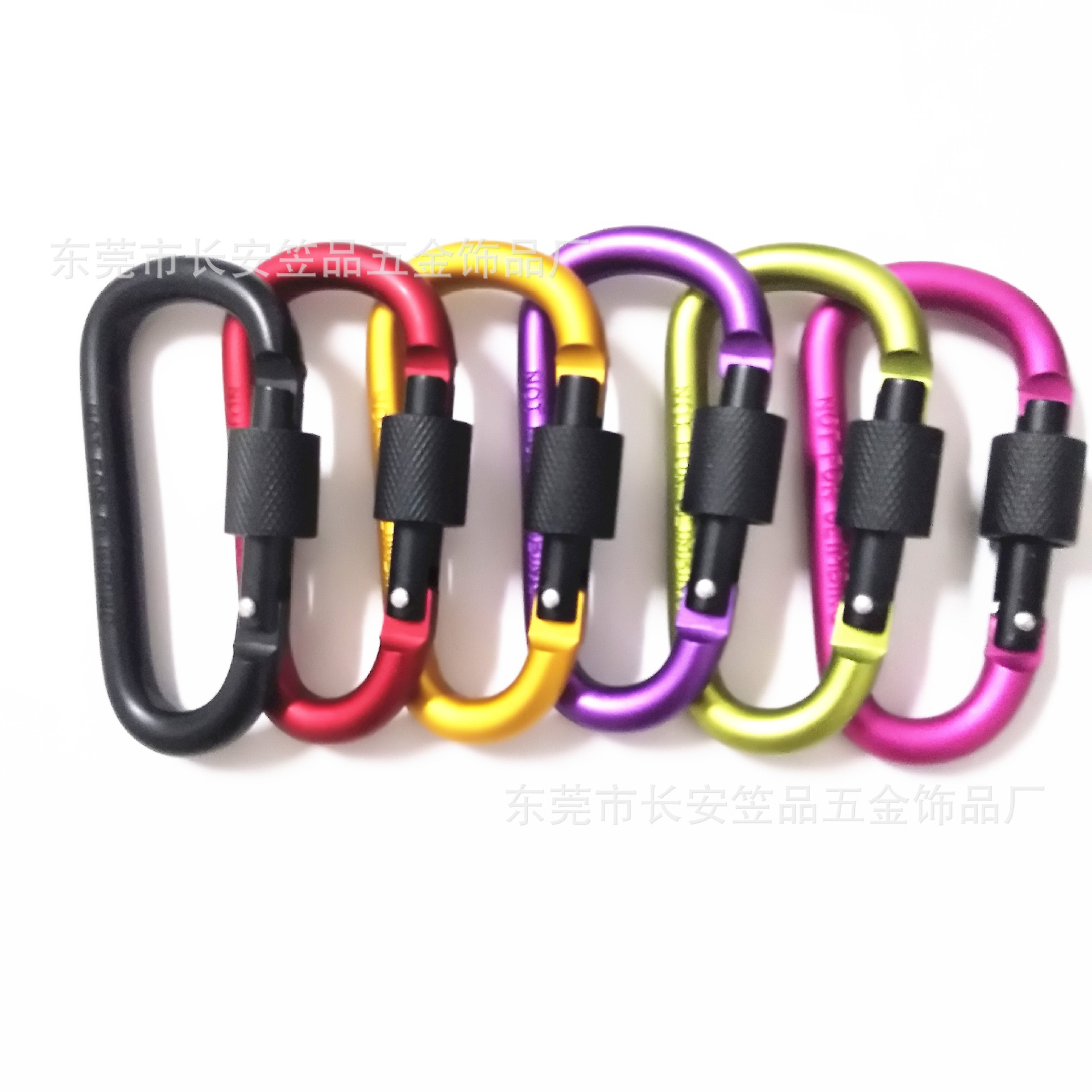 Aluminum alloy mountaineering buckle, multi-functional D-shaped No. 6 nut with lock, outdoor headphones, luggage, water bottle quick-hang mountaineering buckle hook pic 21