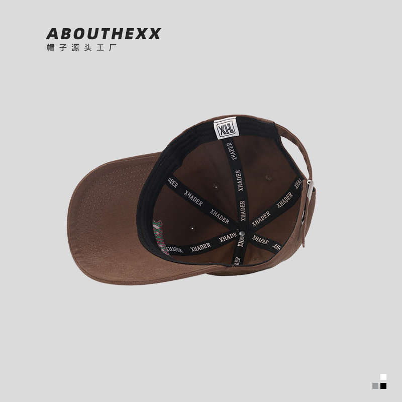 Nueva versión coreana bordado de letras softtop simple gorra de béisbol de cabeza grande para mujeres casual versátil Ins duck tong cap para hombres maré pic 16