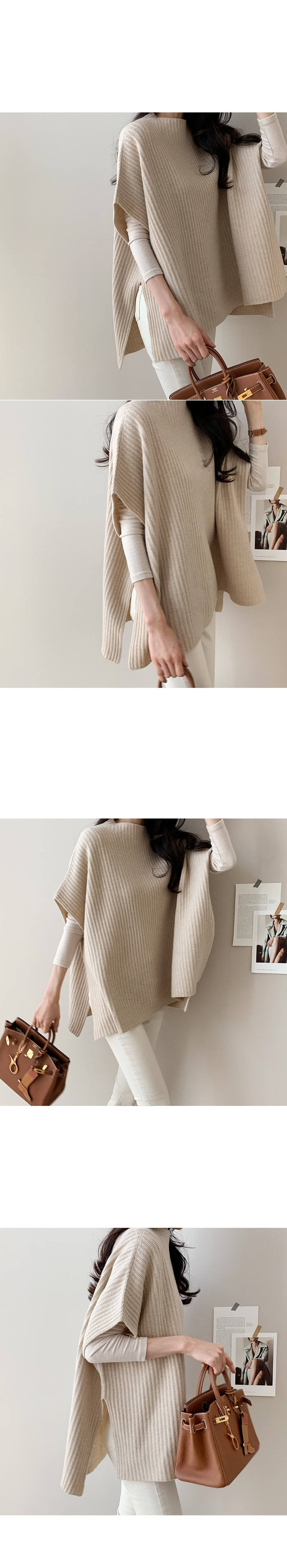 Elegant and mature cape sweater, cape coat, new autumn Japanese and Korean knitted sweater top, loose and slimming, large size pic 12