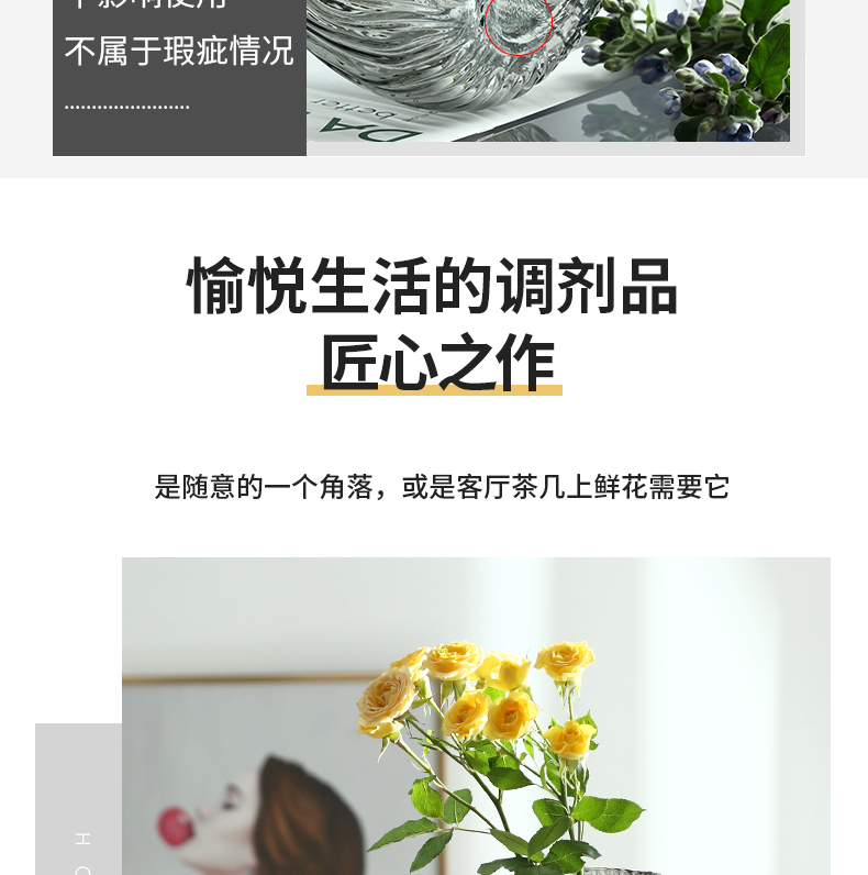纳纶大号玻璃花瓶透明水养富贵竹百合花瓶摆件客厅插鲜花干花北欧详情5