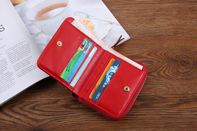 2023韩版迷你小钱 包女包短款拉链短款可爱零钱包学生绣花钱包女详情15