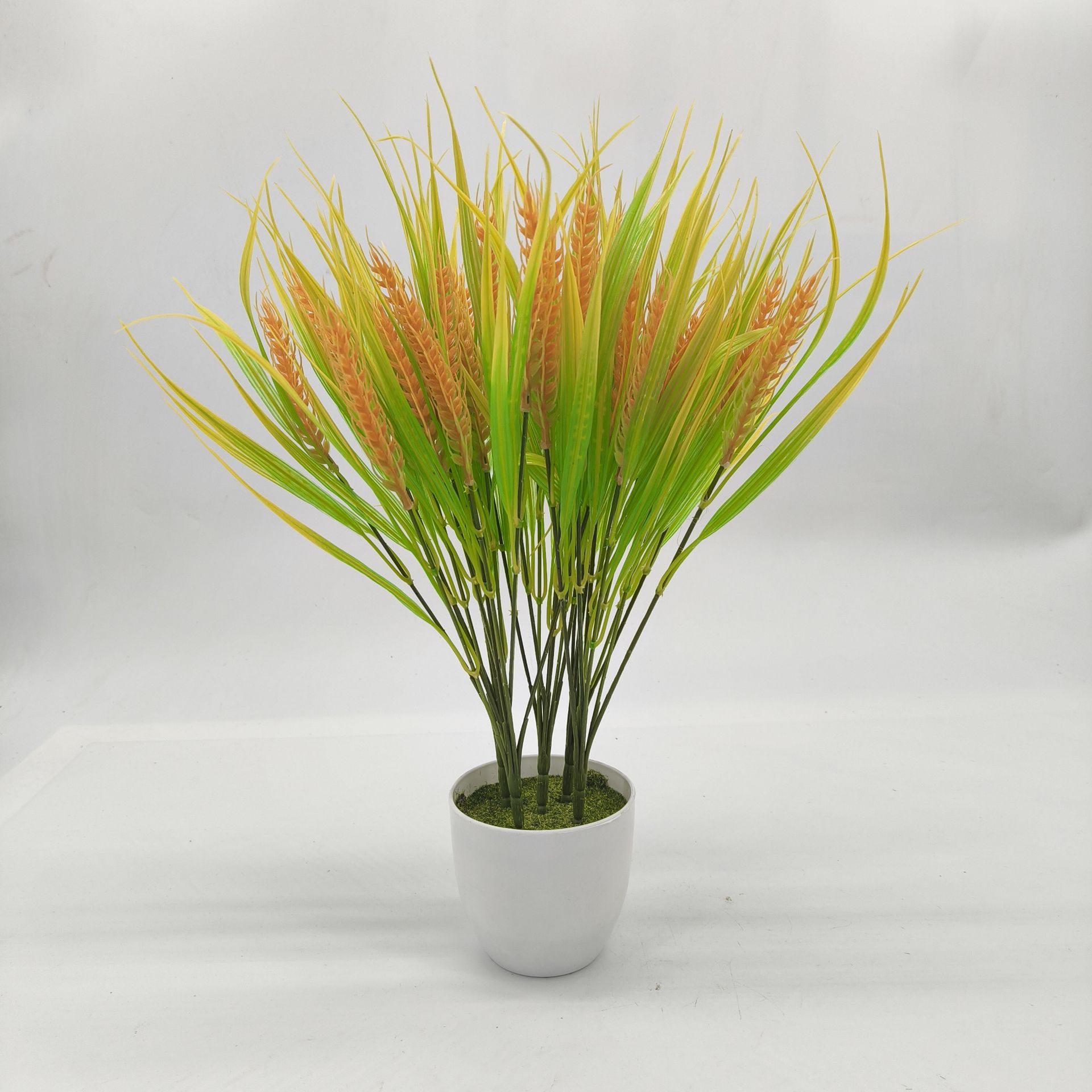 7头仿真麦穗绿植稻穗水稻装饰舞蹈道具大麦子稻谷摆件塑料仿真花详情14