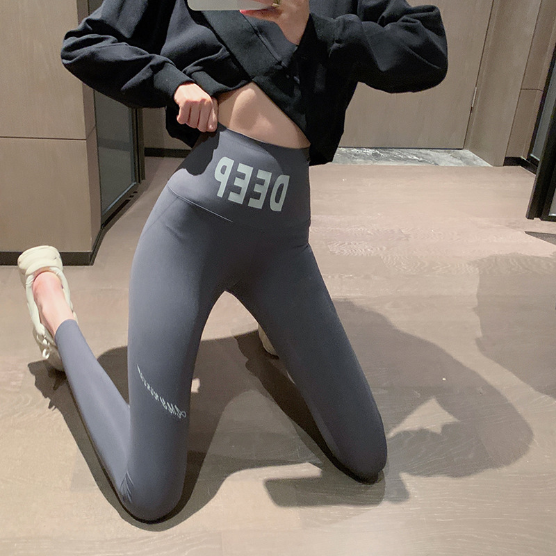 Three-point shark pants leggings for women, five-point summer thin tight-fitting outerwear, and nine-point letter-shaped belt-cinching and hip-lifting Barbie pants pic 20