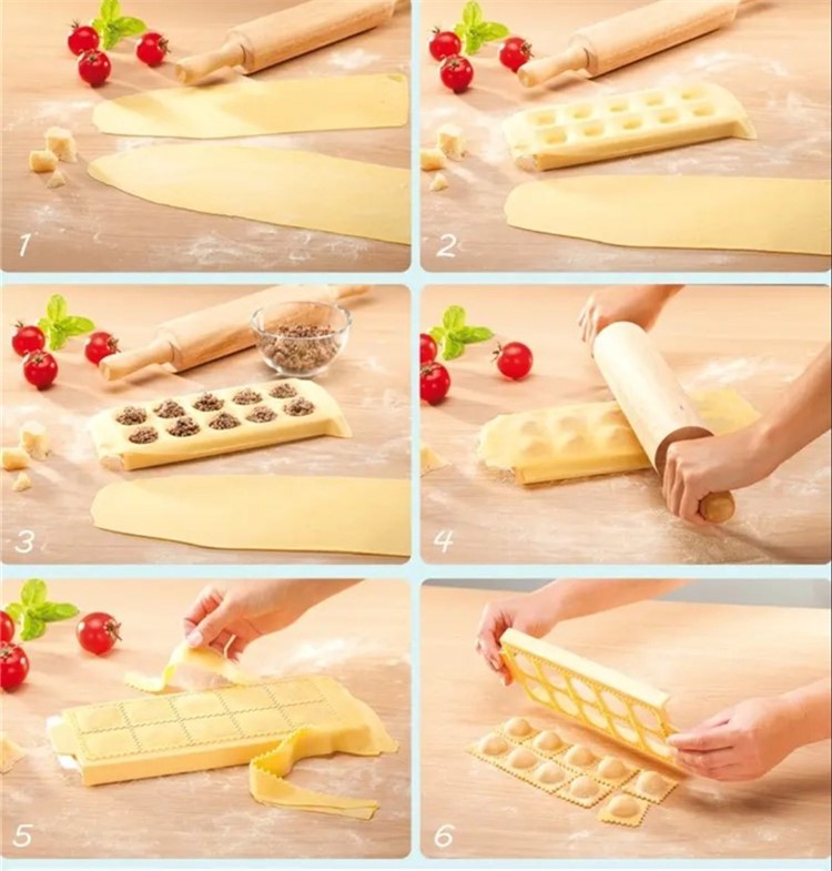 The new 10-compartment Italian fondant baking tool plastic dumpling mold is a bestseller on Amazon pic 4