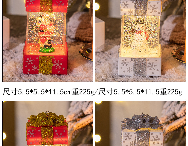 Christmas decorations: crystal balls, Christmas gift boxes, illuminated lights, elderly people, snowmen, small wind lanterns, creative Christmas gifts pic 4